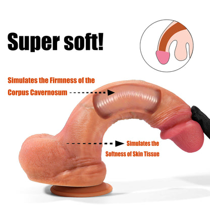 Sensual Real Dual-density Dildo - 9 Inch