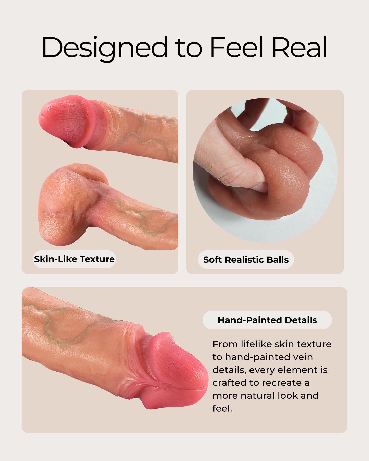 Sensual Real Dual-density Dildo - 9 Inch