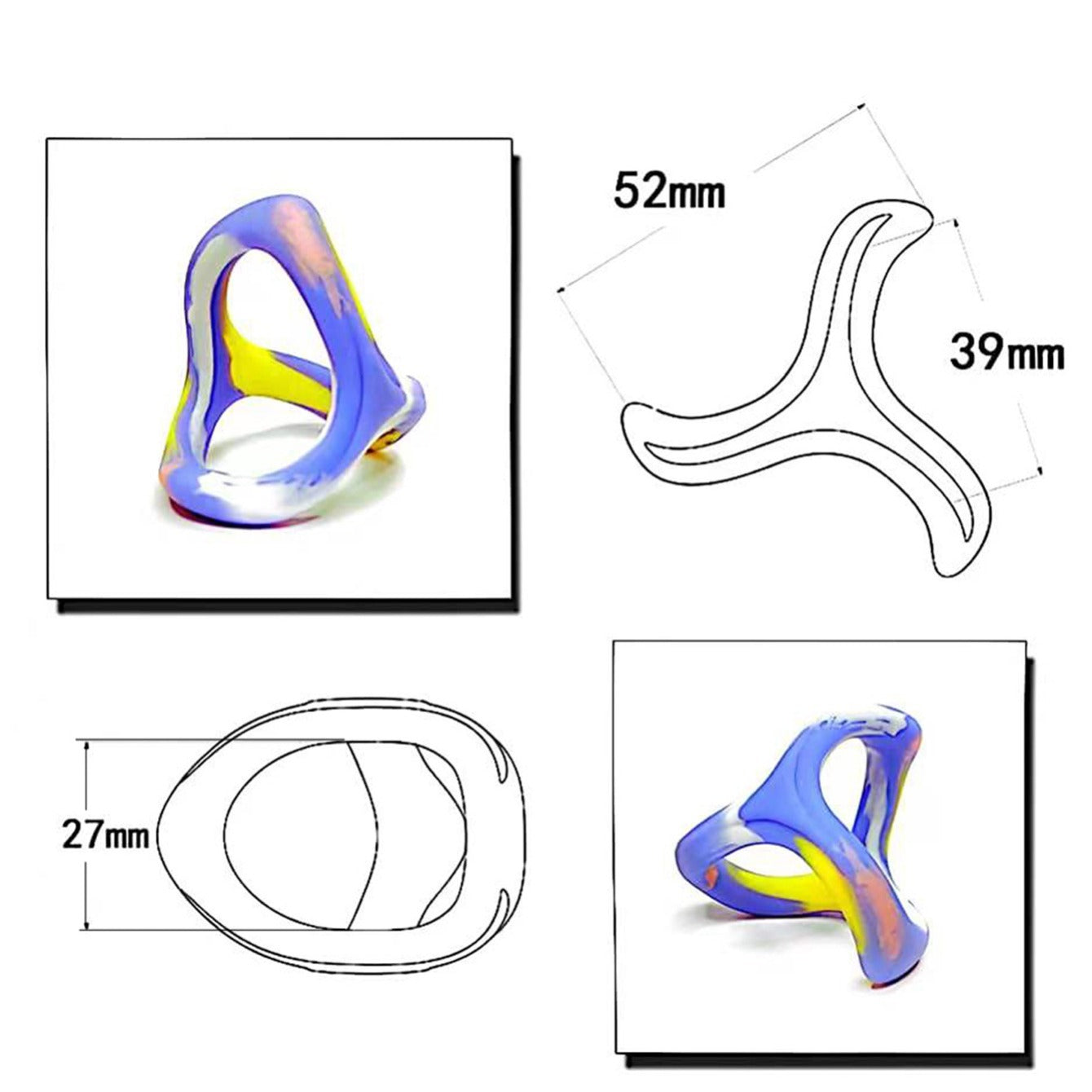 7pcs Hurricane Whiskers Cock Rings Set